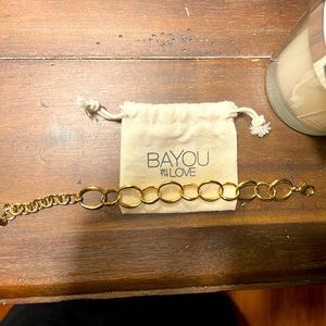 Brand new bayou with love gold bracelet